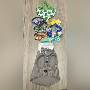 Tuxedo for XS dogs, plus bowties and bandana